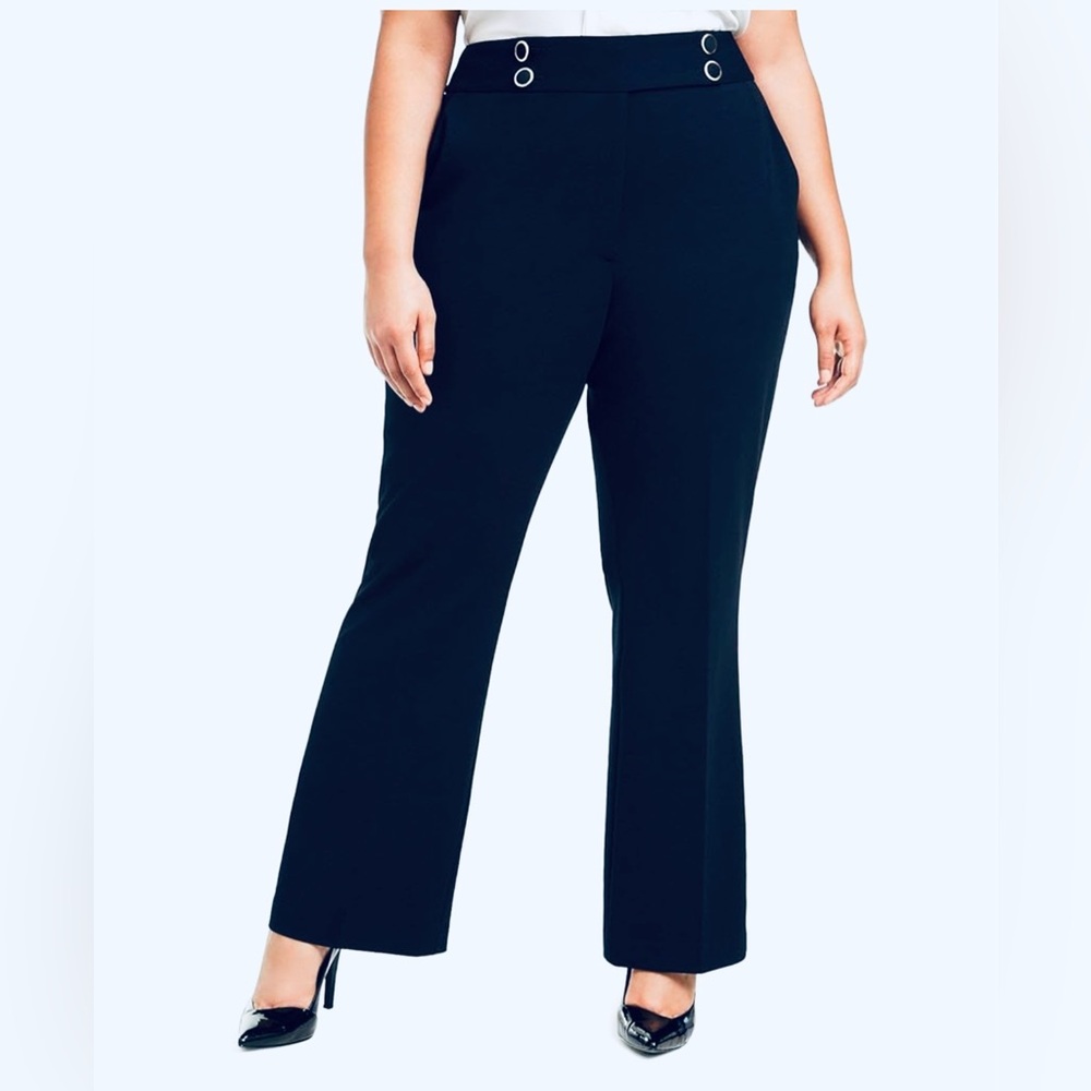 Calvin Klein Plus Size Denim Dark Blue Wide Leg Pants Sz 20W NWT